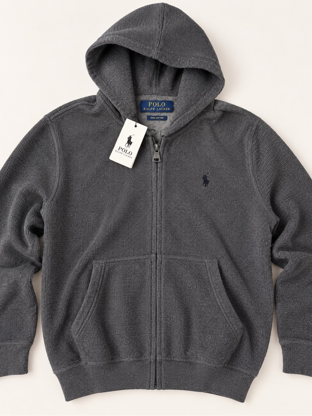 Polo Ralph Lauren Pima Cotton Waffle Knit Full Zip Hoodie XXL NWT